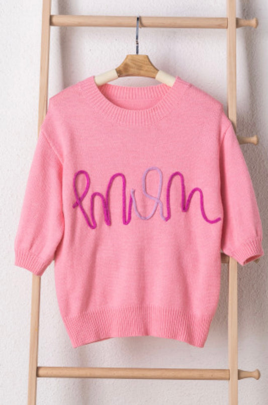 Bonbon Mom Tinsel Sweater Top