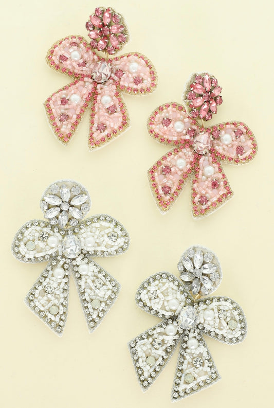 Bow Beaded Earrings