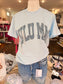 LULU MAC Striped Varsity Graphic Tee – Light Blue SBC
