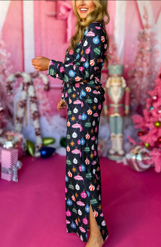Christmas Ornament Pj’s -Navy