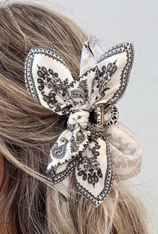 Paisley Bow Clip