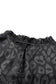Black Satin Leopard Tie Waist Frilled Sleeveless Dress