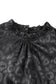 Black Satin Leopard Tie Waist Frilled Sleeveless Dress