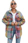 Multicolor Brushed Plaid Pocketed Oversize Shackets