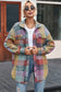 Multicolor Brushed Plaid Pocketed Oversize Shackets