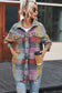Multicolor Brushed Plaid Pocketed Oversize Shackets