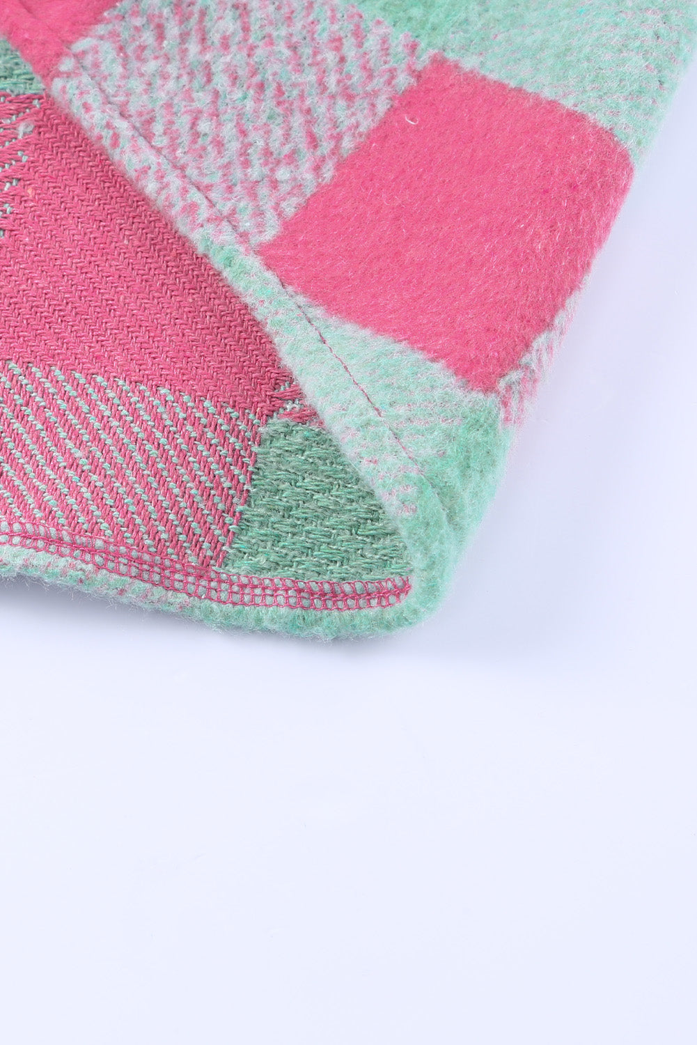 Pink Plaid Pattern Oversized Shackets