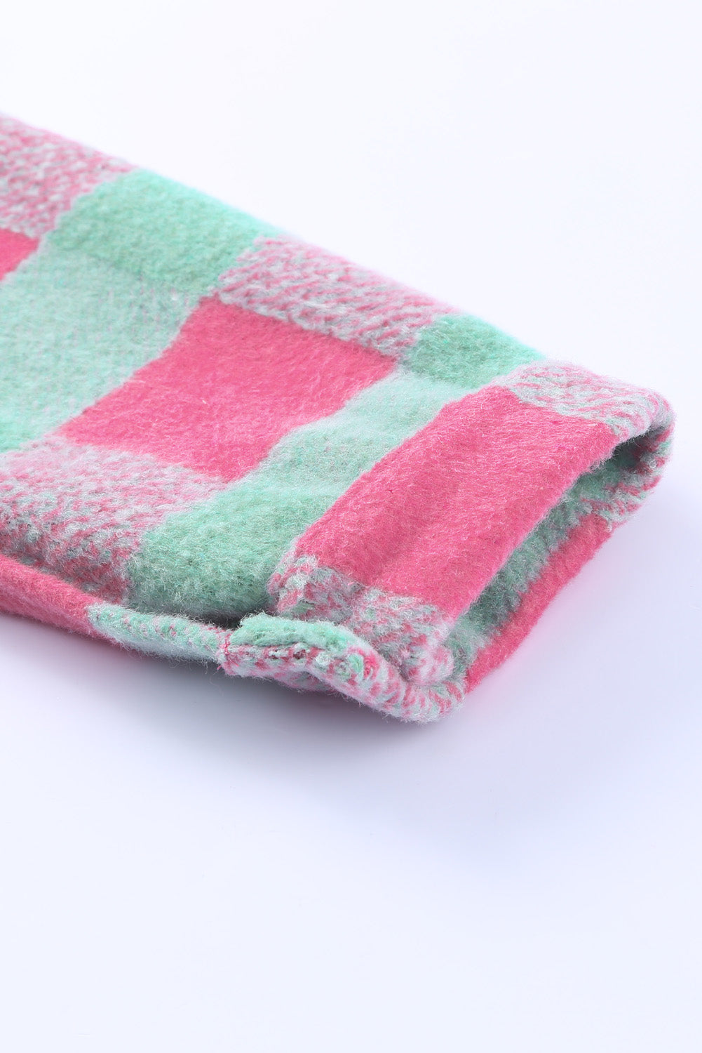 Pink Plaid Pattern Oversized Shackets