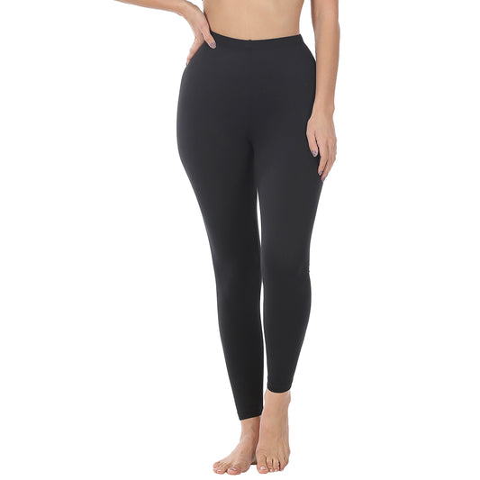 PREMIUM MICROFIBER FULL LENGTH LEGGINGS - Black