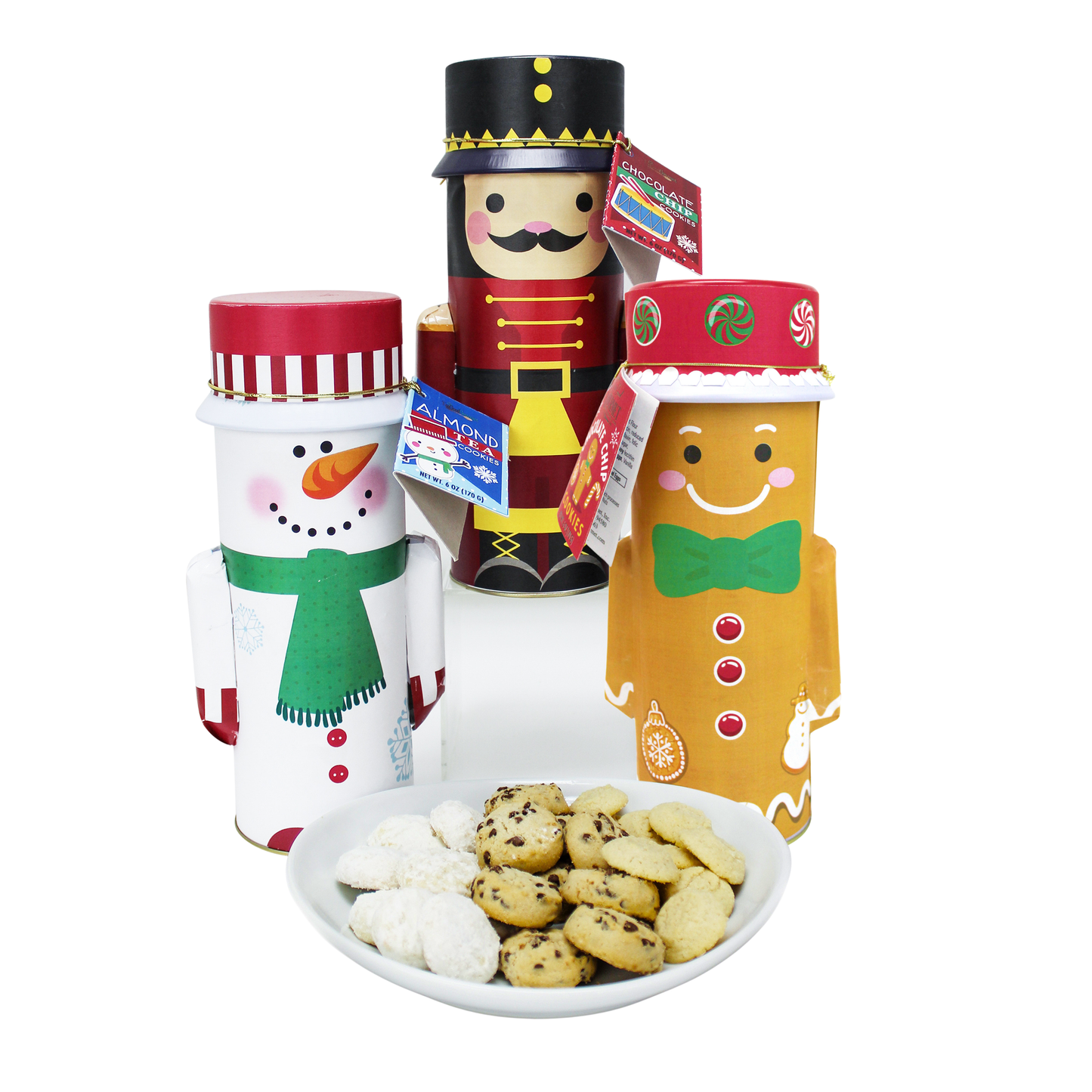 Too Good Gourmet - Holiday Character Tins – Nutcracker, Snowman & Gingerbread